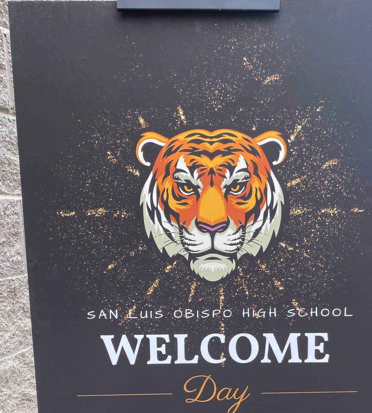 SLOHS Welcome Day sign — San Luis Obispo High School Welcome Day